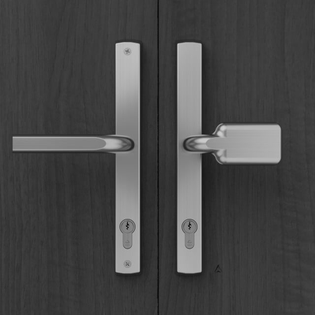 Image 92PZ Lever Pad Universal Multipoint Door Handle, 278mm Long Plate, Sprung