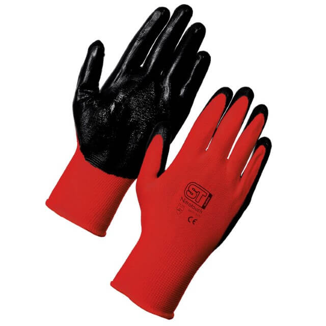 Supertouch Nitrotouch Red Protective Handling Gloves