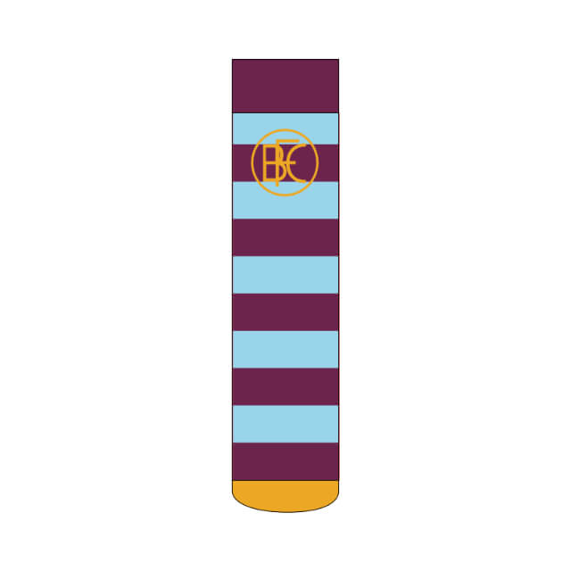 Claret & Blue BFC Logo Dual Striped Organic Cotton Socks