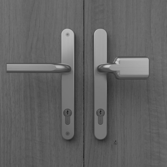 Image Multipoint Pad Door Handle, 242mm Long Plate, Sprung 92PZ