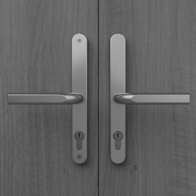 Image 68PZ Multipoint Door Handle, 242mm Long Plate, Sprung