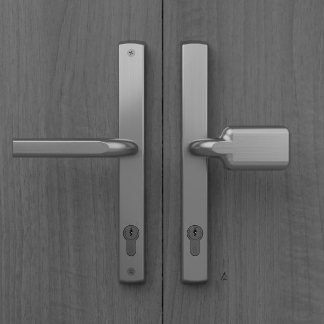 Image 92PZ Lever Pad Universal Multipoint Door Handle, 278mm Long Plate, Sprung