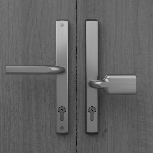 Image 92/62 PZ Lever Pad Universal Multipoint Door Handle, 278mm Long Plate, Sprung