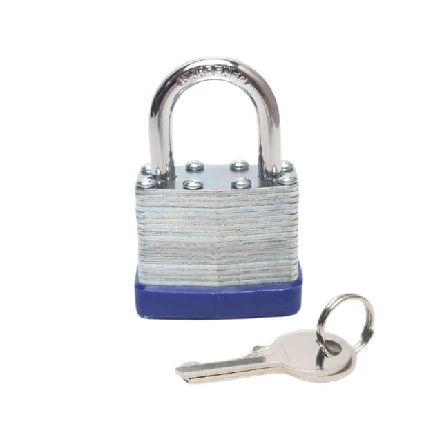 40mm Laminated Padlock - Hardened Shackle