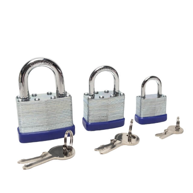 40mm Laminated Padlock - Hardened Shackle