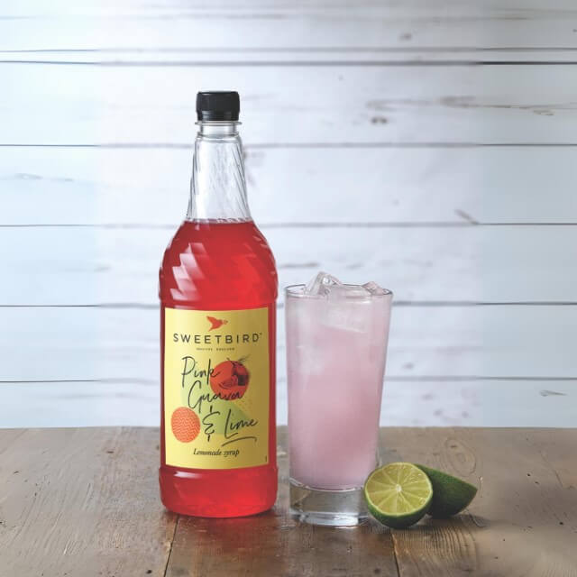 Sweetbird Pink Guava & Lime Lemonade Syrup - 1 Litre Bottle