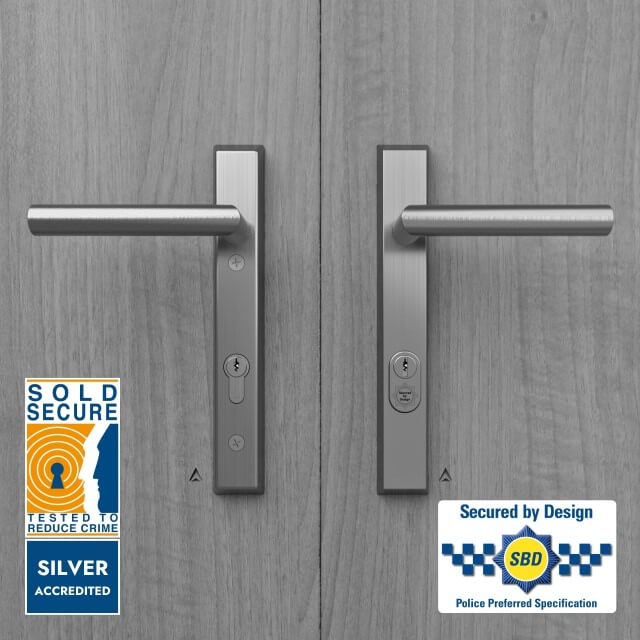 ST10024 STEALTH Commander 92PZ Euro High Security Door Handle, 122mm Centre, SS316 Hybrid