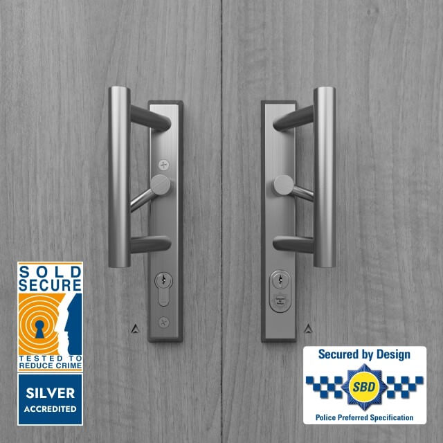 ST13024 STEALTH Commander 92PZ Euro High Security Sliding Patio P Handle, 211mm Centre, SS316 Hybrid