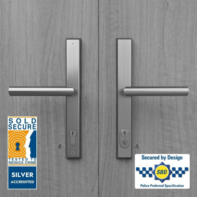 ST15024 STEALTH Commander 92PZ Universal Euro High Security Door Handle, 240mm Centre, SS316 Hybrid