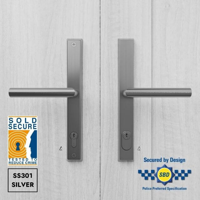 ST15024 STEALTH Commander 92PZ Universal Euro High Security Door Handle, 240mm Centre, SS316 Hybrid