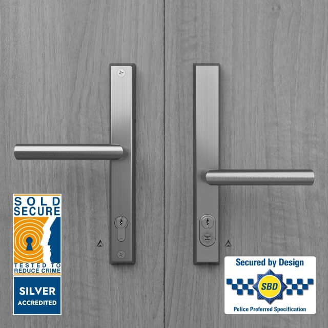 ST15124 STEALTH Commander 62PZ 92PZ Universal Euro High Security Door Handle, 240mm Centre, SS316 Hybrid