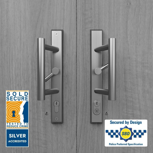 ST17024 STEALTH Commander 92PZ Universal Euro High Security Sliding Patio P Handle, 240mm Centre, SS316 Hybrid