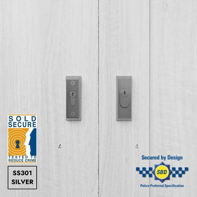 ST19524 STEALTH Commander Euro High Security Escutcheon - Sold Secure Silver, 68mm Centre, SS316 Hybrid