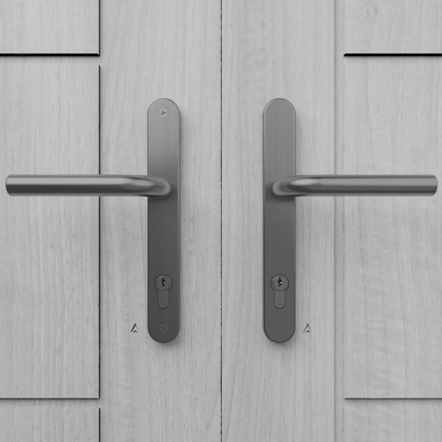 Marine Grade 92PZ Euro MPL Door Handles - 242mm Backplate