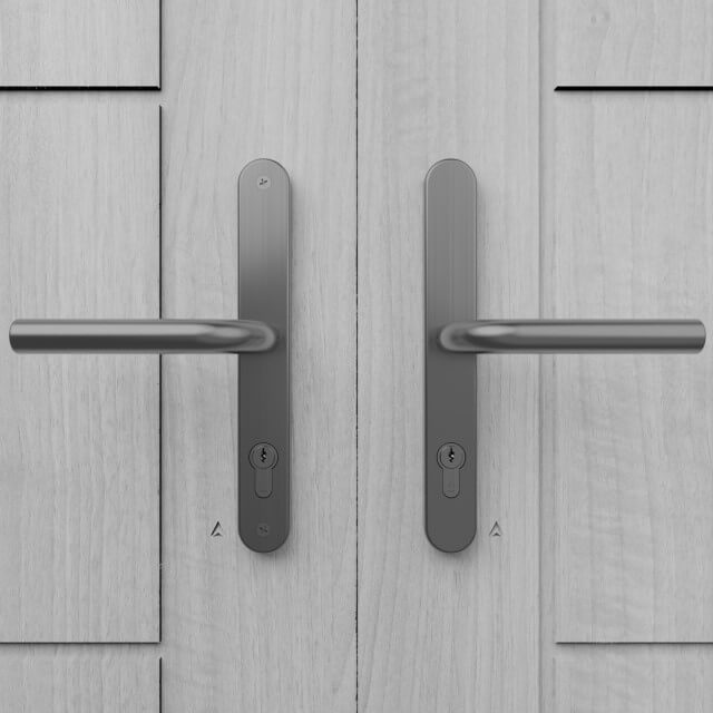 Marine Grade 72PZ Euro MPL Door Handles - 242mm Backplate