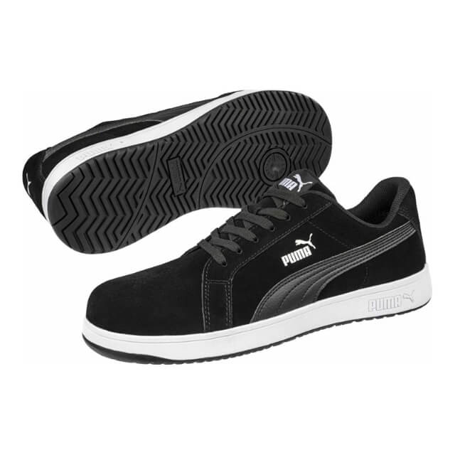 Puma Safety Iconic Black Suede S1PL Safety Shoe, ESD - Size 3-14