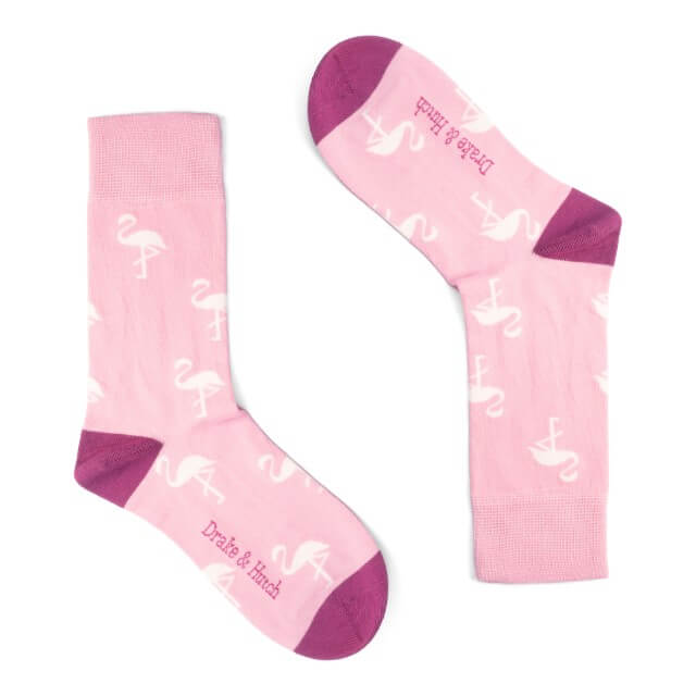 Pink & White ''Flamingo Hot'' Organic Cotton Socks