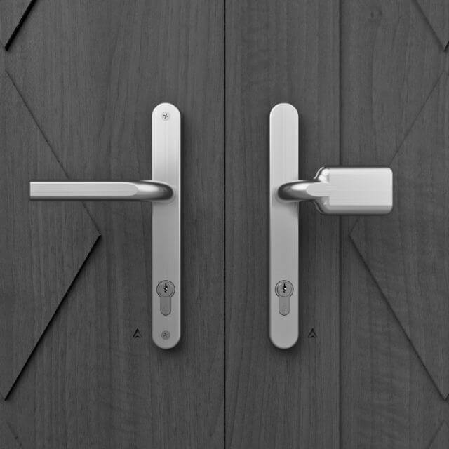 IM11210 92PZ Euro Lever Pad MPL Door Handle, Long 242mm Sprung Plate