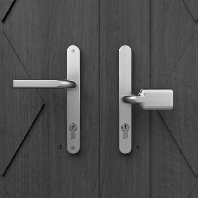 IM11710 62PZ 92PZ Euro Offset Lever Pad MPL Door Handle, Long 242mm Sprung Plate