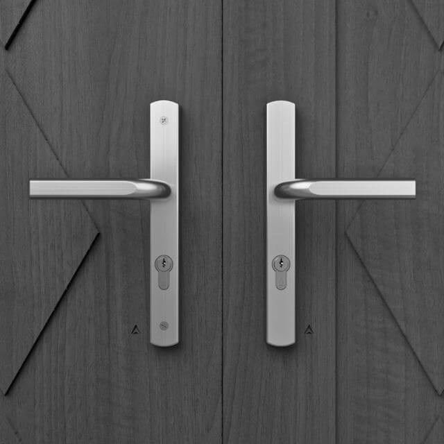 IM18110 70PZ Image Multipoint Door Handle, 245mm Long Plate, Sprung