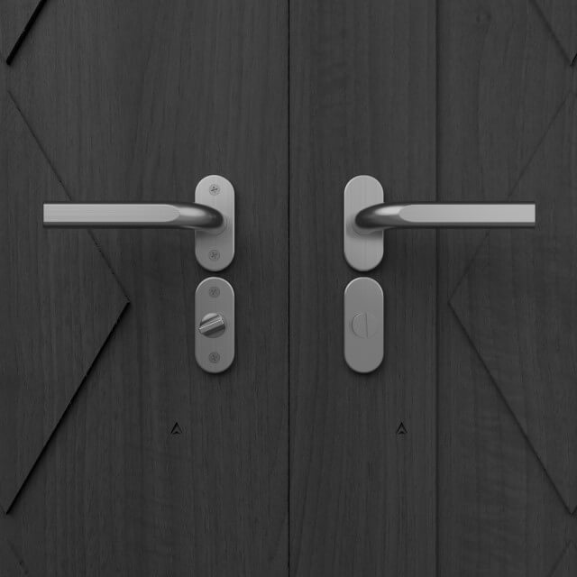 IM19310 Image 75mm Oval Rose MPL Door Handle + Bathroom Escutcheon, Unsprung