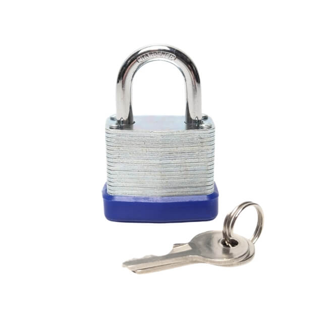 30mm Laminated Padlock - Hardened Shackle