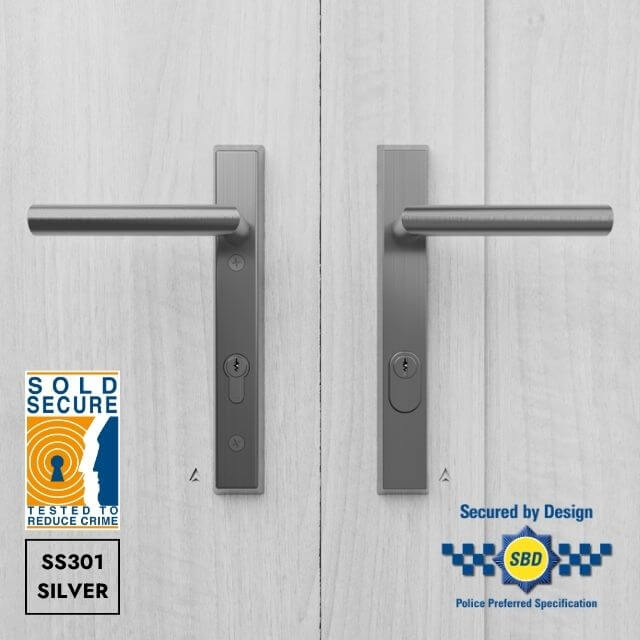 ST10024 STEALTH Commander 92PZ Euro High Security Door Handle, 122mm Centre, SS316 Hybrid