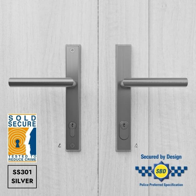 ST11024 STEALTH Commander 92PZ Euro High Security Door Handle, 211mm Centre, SS316 Hybrid