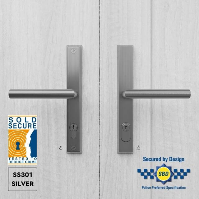 ST11424 STEALTH Commander 72PZ Euro DIN High Security Door Handle, 211mm Centre, SS316 Hybrid