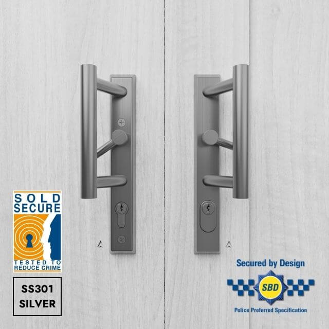 ST13024 STEALTH Commander 92PZ Euro High Security Sliding Patio P Handle, 211mm Centre, SS316 Hybrid