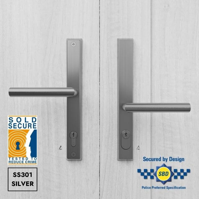 ST15124 STEALTH Commander 62PZ 92PZ Universal Euro High Security Door Handle, 240mm Centre, SS316 Hybrid