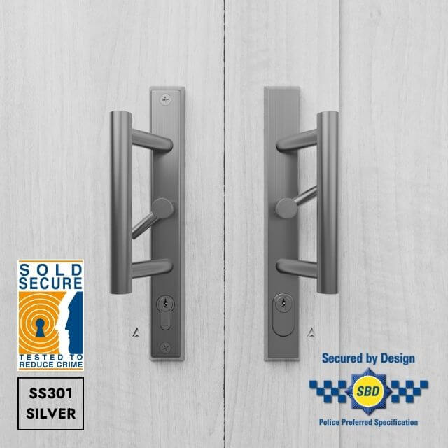 ST17024 STEALTH Commander 92PZ Universal Euro High Security Sliding Patio P Handle, 240mm Centre, SS316 Hybrid