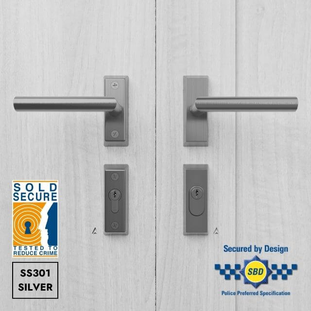 ST19024 STEALTH Commander Euro High Security Escutcheon Set - Sold Secure Silver, 68mm Centre, SS316 Hybrid