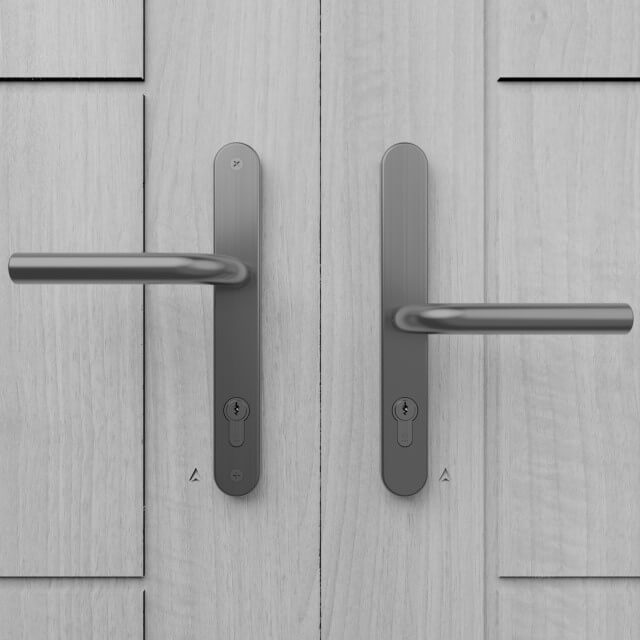 Marine Grade 62PZ 92PZ Euro Offset MPL Door Handles - 242mm Backplate