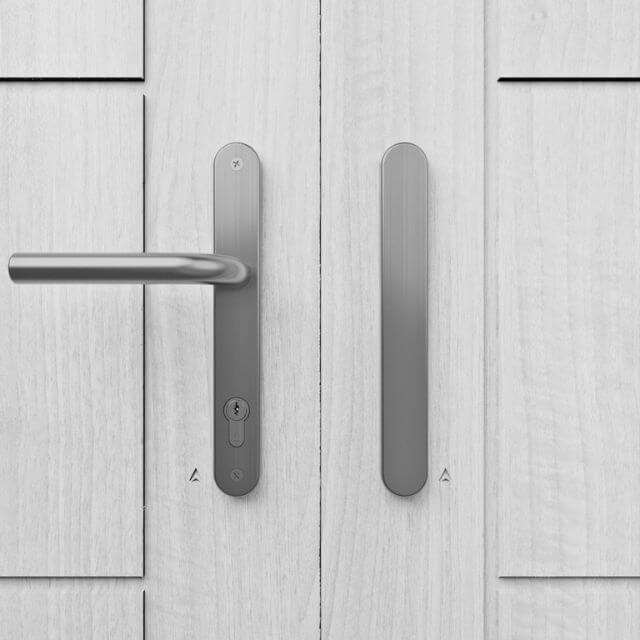 Marine Grade 92PZ Euro Juliet MPL Door Handles - 242mm Backplate